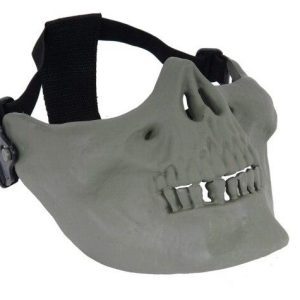 Skull Half Face Mask, Green