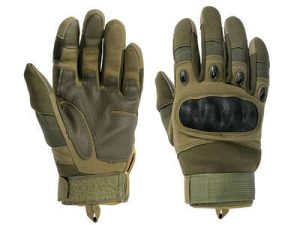 8 FIELDS HARD KNUCKLES GLOVES (L) OLIVE