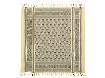 PIRATE SKULL PATTERN SHEMAGH SCARF (KHAKI)