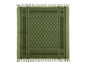 PIRATE SKULL PATTERN SHEMAGH SCARF (OLIVE)