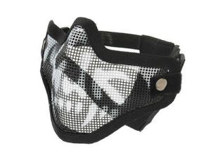 HALF MASK STEEL MESH (BLACK/SKULL)