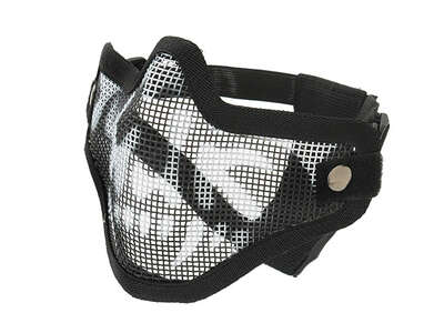 HALF MASK STEEL MESH (BLACK/SKULL)