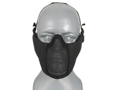 STEEL MESH HALF FACE MESH MASK (BLACK)