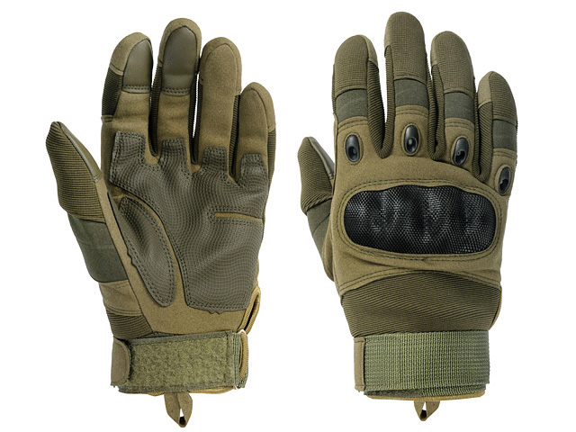 8 FIELDS HARD KNUCKLE GLOVES (XL) OLIVE